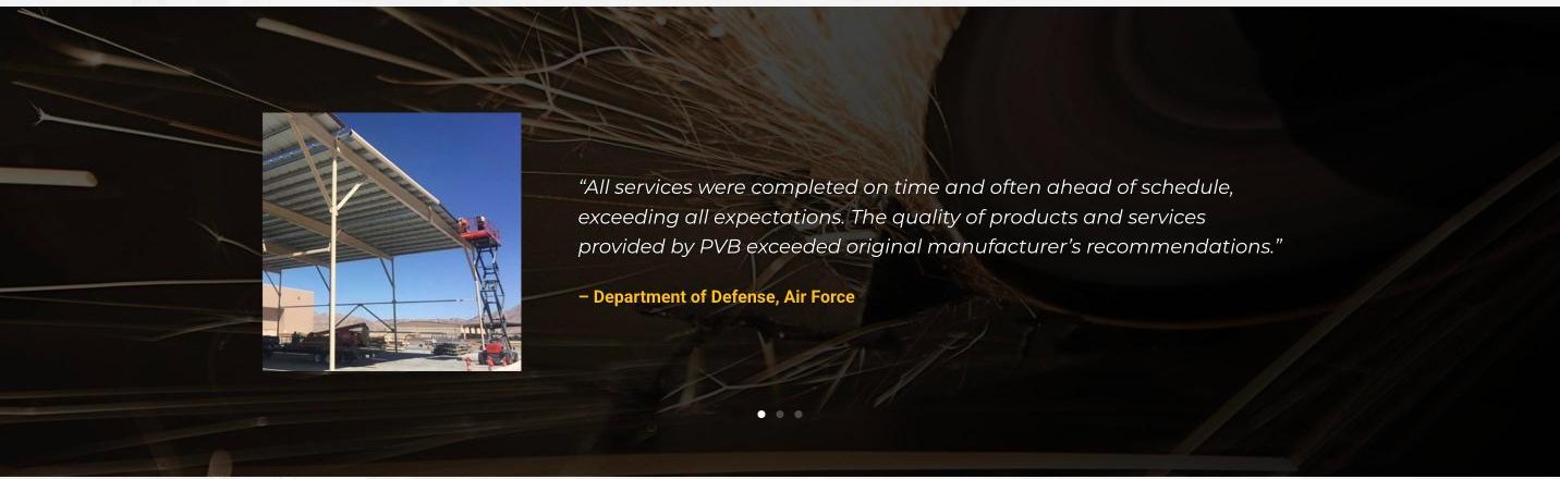 PVB Fabrications testimonials band