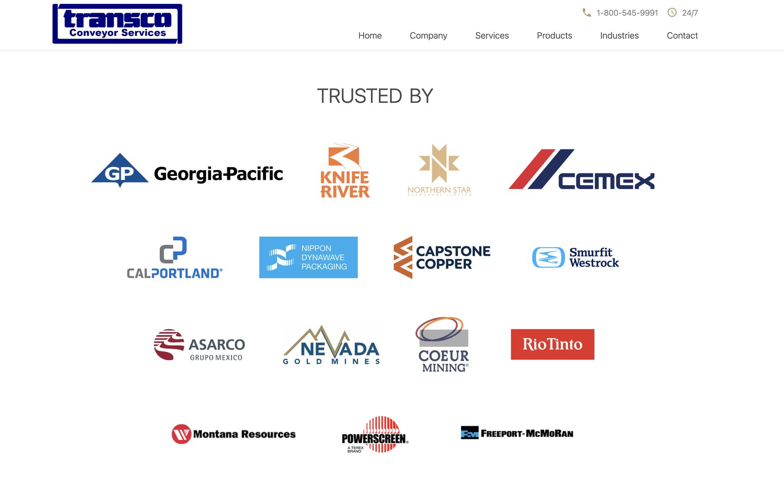 Transco Trusted By customer logos